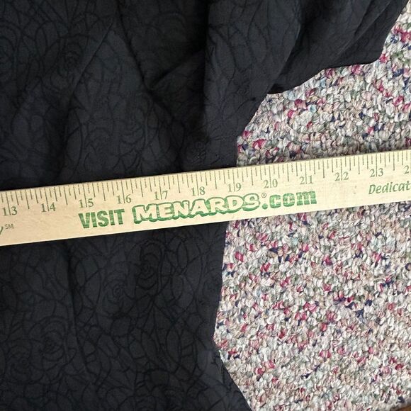 Le Suit Women's Black Floral Jacquard Scalloped Edge Suit Jacket Size 10P - Picture 12 of 14